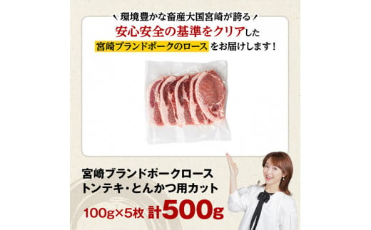 宮崎ブランドポーク ローストンテキ・とんかつ用カット 500g【 九州産 豚 ぶた 肉 ロース とんかつ トンカツ 豚カツ 豚かつ おうちごはん おうち時間 】  