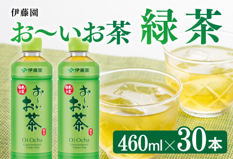 お～いお茶 緑茶 460ml×30本 PET 【 飲料 飲み物 ソフトドリンク お茶 ペットボトル スリム スマートボトル 備蓄 送料無料 】