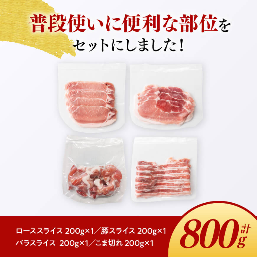 「まるみ豚」 宮崎県産豚肉　お試しセット【 豚肉 豚 肉 国産 川南町 ローススライス 豚スライス バラスライス こま切れ 宮崎県産 詰め合わせ セット 】