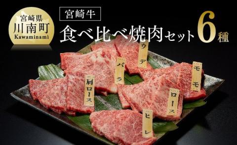 宮崎牛 焼肉 6種食べ比べセット 600g[4大会連続日本一 肉 牛肉 国産 黒毛和牛 肉質等級4等級以上 4等級 5等級 ミヤチク BBQ バーベキュー]