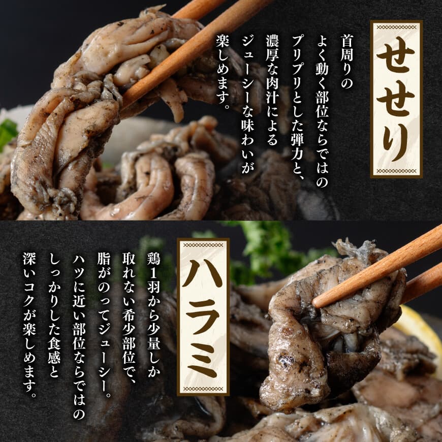 【無添加】宮崎名物！炭火焼4種食べ比べ計660g（110g×6パック） 【 無添加 食べ比べ 炭火焼 肉 鶏肉 もも むね せせり はらみ 】