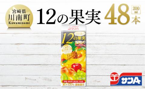 『サンA１日分の12の果実』48本セット【ジュース 果汁100％ ミックスジュース フルーツジュース】