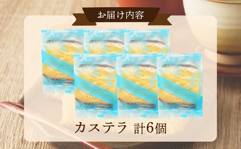 【2週間以内発送】老舗菓子舗のカステラ「計6個・個包装」 お菓子 スイーツ 和菓子 本格_T035-0186
