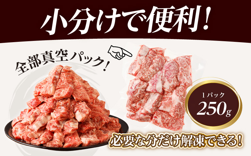 全部小分け真空パック!!「宮崎牛カルビ(バラ)焼肉用」計500g 肉 牛 牛肉 おかず 国産_T041-006