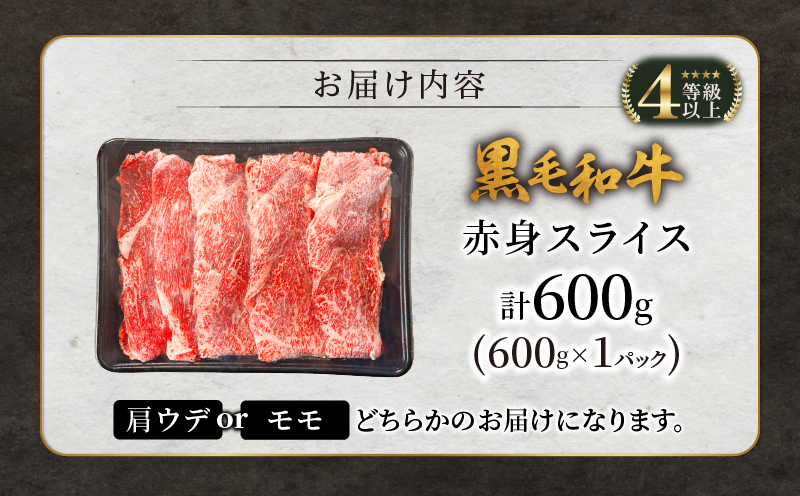 ≪年末年始限定≫“生産者応援”黒毛和牛赤身スライス(計600g) 肉 牛 牛肉 おかず 国産_T030-078-ZO2