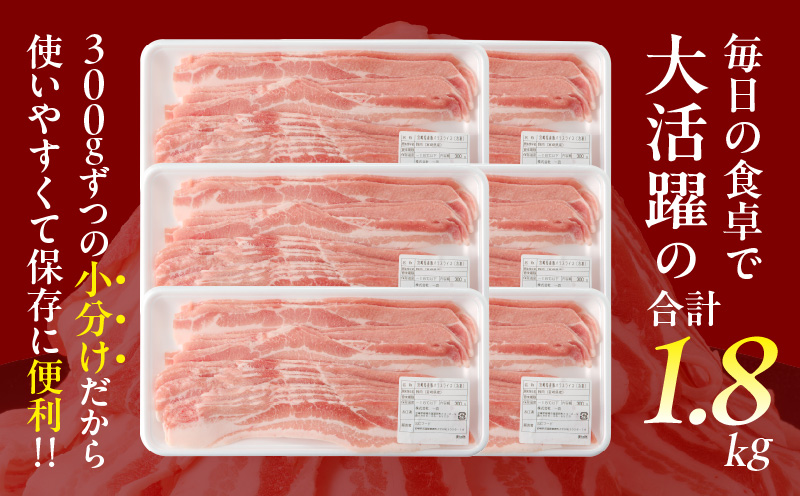 宮崎県産豚バラスライス計1.8kg 肉 豚 豚肉 おかず 国産_T009-009