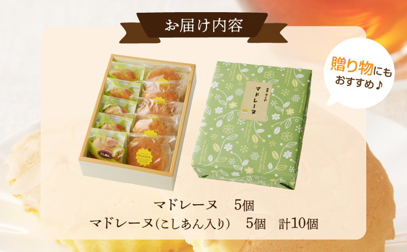 【2週間以内発送】老舗菓子舗のマドレーヌ2種セット(合計10個) 焼き菓子 スイーツ 詰め合わせ 洋菓子_T035-0061