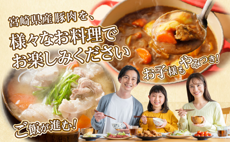 全部小分けシート巻き!!宮崎県産豚しゃぶしゃぶ3種盛りセット合計2.2kg 肉 豚 豚肉 おかず 国産_T041-005