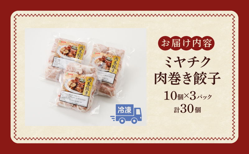 ≪新食感≫肉巻き餃子(計30個) 肉 豚 豚肉 おかず 国産_T030-001