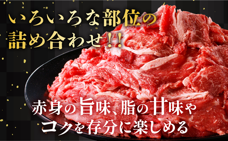 【2週間以内発送】月数量限定≪訳あり≫黒毛和牛切り落とし計1.5kg(500g×3パック) 肉 牛 牛肉 国産_T025-001