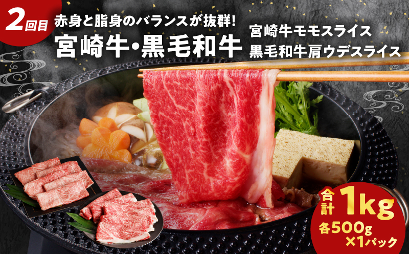 ≪3か月お楽しみ定期便≫宮崎県産牛＆豚の満腹セット(総重量3.5kg) 肉 牛 牛肉 豚肉 おかず 国産_T030-062