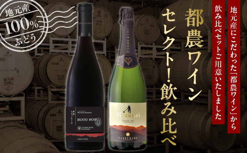 ≪数量限定≫都農ワインセレクト赤・スパークリング2本セット 酒 飲料 アルコール 国産_T014-012