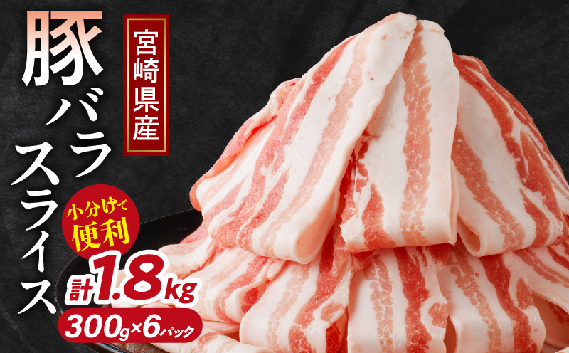 宮崎県産豚バラスライス計1.8kg 肉 豚 豚肉 おかず 国産_T009-009