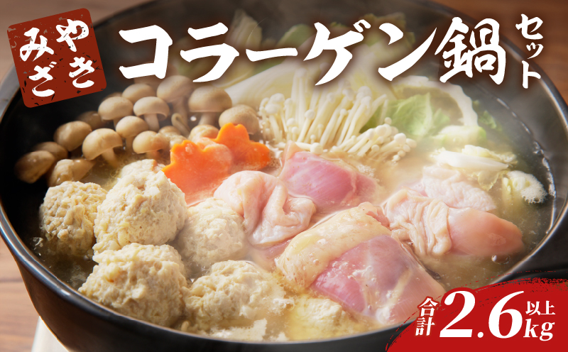 コラーゲン鍋セット(合計2.6kg以上) 肉 鶏 鶏肉 鍋 国産_T017-0055