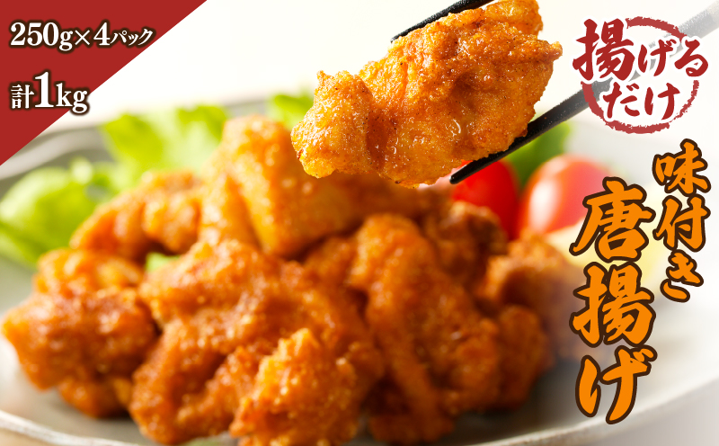 揚げるだけ!!味付き唐揚げ(計1kg) 鶏 鶏肉 チキン 国産_T006-0011