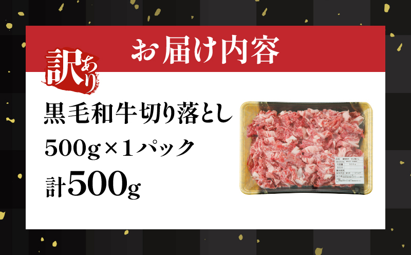 月数量限定≪訳あり≫黒毛和牛切り落とし（計500g） 肉 牛 牛肉 国産_T025-0375