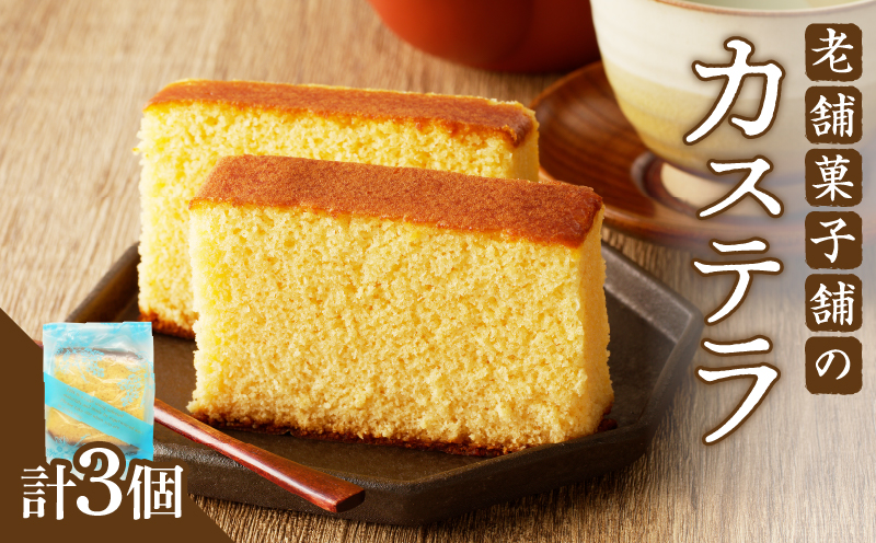 【2週間以内発送】老舗菓子舗のカステラ「計3個・個包装」 お菓子 スイーツ 和菓子 本格_T035-012