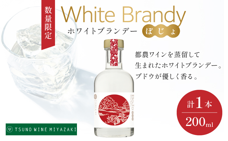 【数量限定】ホワイトブランデーBojo(計1本) 酒 飲料 アルコール 国産_T014-017
