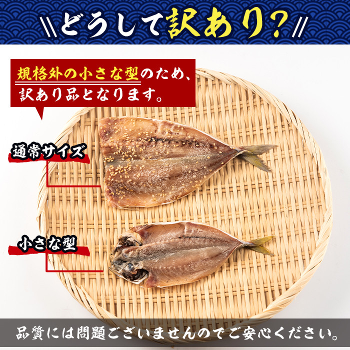 ＜訳あり＞国産あじ開き(40枚・計2kg以上)干物 鯵 セット 魚 魚介類 簡単 調理 冷凍【E-19】【水永水産】