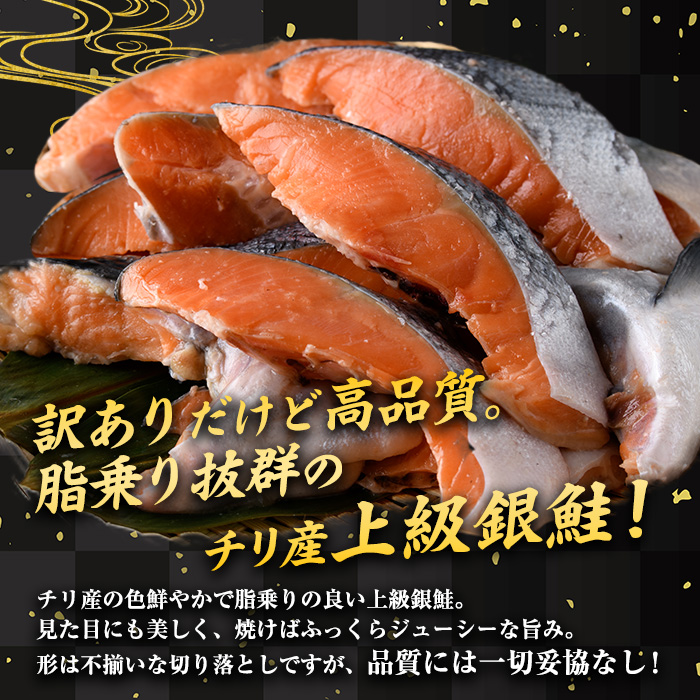 ＜訳あり＞ 甘塩 銀鮭切り落とし (500g) 甘塩 小分け 切り身 鮭 海鮮 魚介類 さけ 鮭 しゃけ 鮭切身 カット済 塩焼き 簡単 フライ 魚 海鮮 冷凍 お弁当 おかず 【KI-19】【イチマル食品加工】