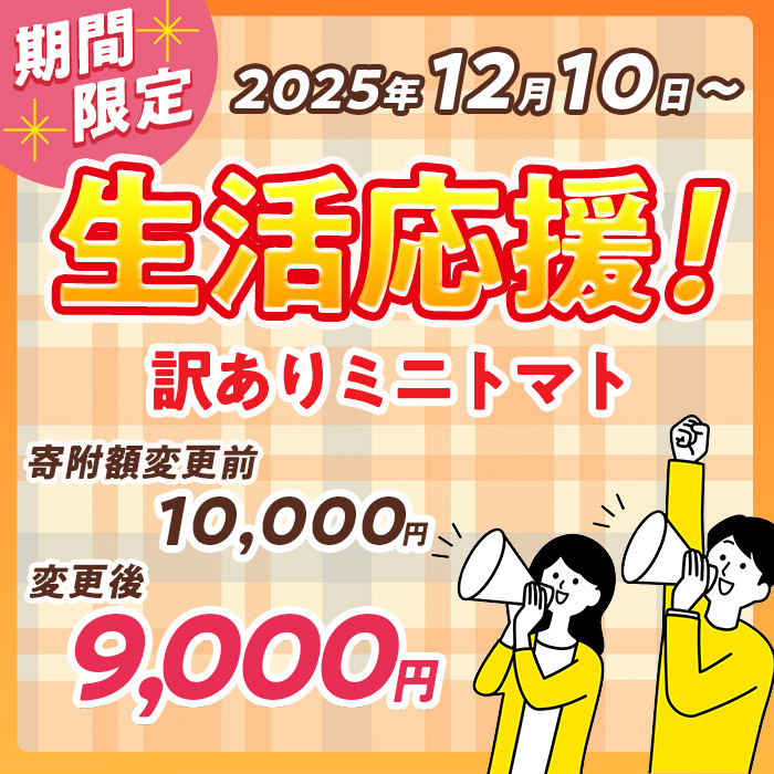 訳あり 規格外 数量限定 門川町産 ミニトマト(計2kg)  訳あり 規格外 数量限定 門川町産 ミニトマト 期間限定 生活応援 とまと 野菜 ミックス 生 旬野菜 冷蔵 【X-9】【いけとも農園】