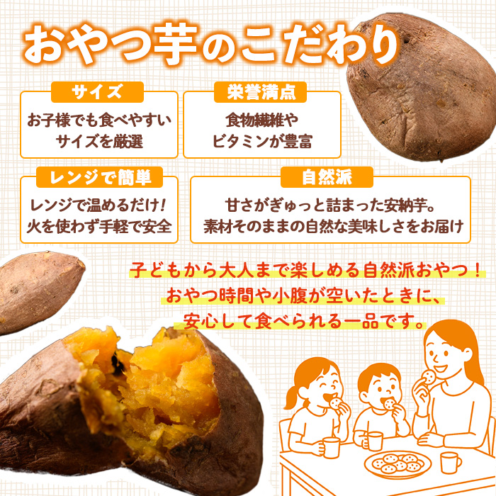 おやつ芋 安納芋 冷凍 焼き芋(計30個・3個入り×10袋) 焼芋 やきいも さつまいも さつま芋 レンジ 安納芋 小分け おやつ 【YO-11】【株式会社陽】