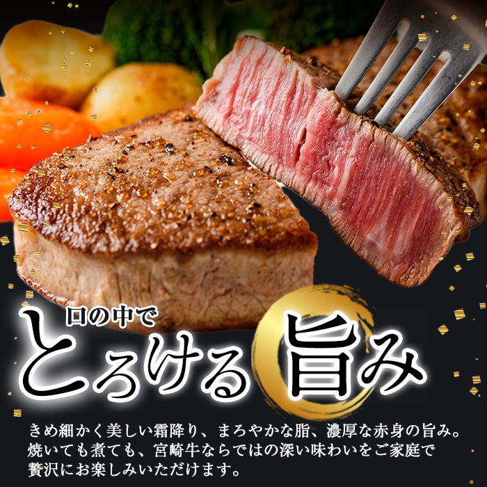 ＜2週間以内発送！＞宮崎牛 赤身 サイコロ ステーキ(計600g・200g×3P) お肉 牛肉 黒毛和牛 宮崎牛 ブランド和牛 冷凍 国産 サイコロ 赤身 ステーキ 宮崎県産 【YM-06】【YAMATO株式会社】