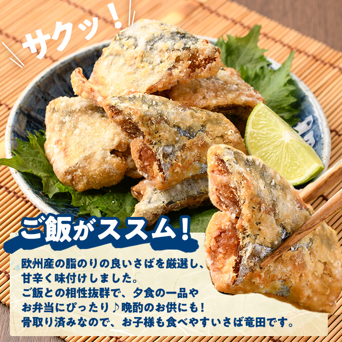 ＜訳あり＞ 揚げるだけ！ さば 竜田揚げ (計約1.6kg・約210g×8袋) 小分け 鯖 さば 骨とり 骨なし 骨取り済 カット済 簡単 フライ 魚 冷凍 お弁当 おかず 【AW-70】【丸正水産】