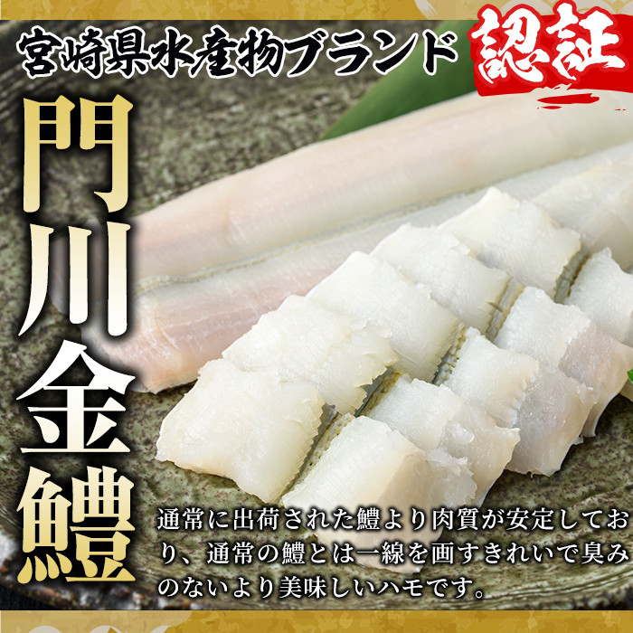 門川金鱧(計750g)骨切り済 ハモ 小分け 冷凍 魚介類 鍋 丼 国産 宮崎県 門川町【O-3】【門川漁業協同組合】