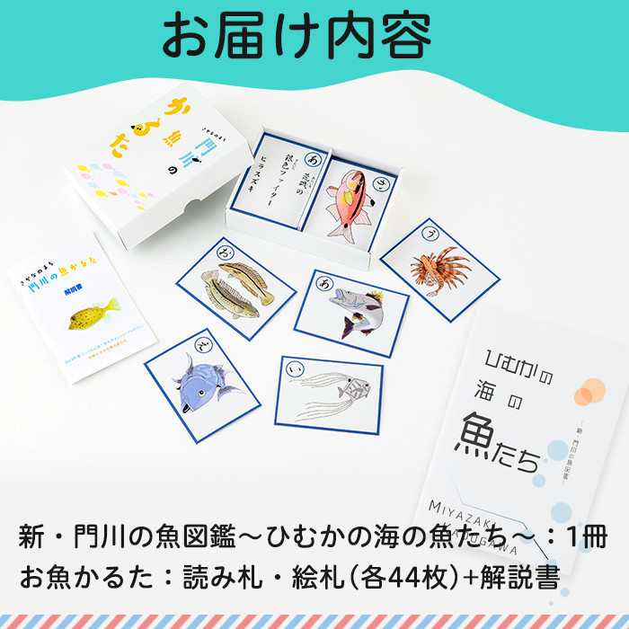 新・門川の魚図鑑と魚かるたセット！お魚 知育 学習 本 書籍 玩具 おもちゃ カードゲーム【AI-4】【門川町地域振興課】