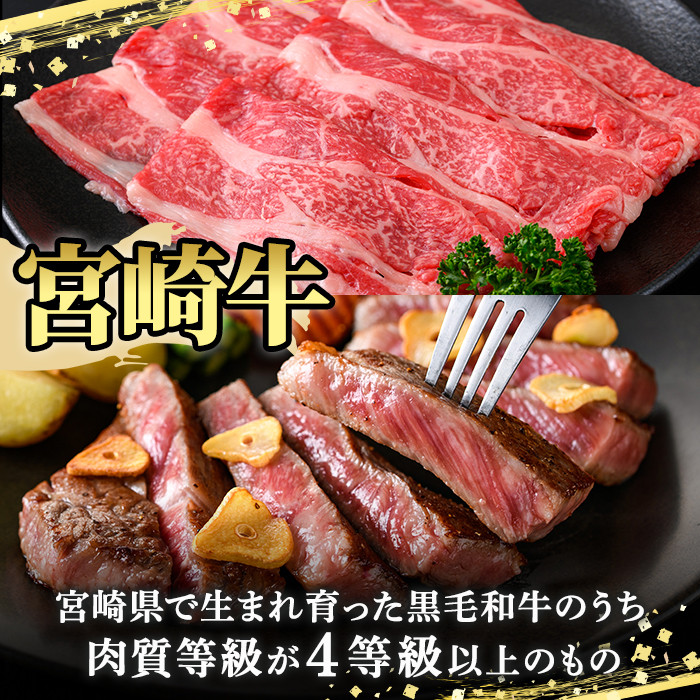 宮崎牛ロースステーキ(計600g・150g×4枚)A4 A5 牛肉 精肉 お肉 お取り寄せ 黒毛和牛 ブランド和牛 冷凍  焼肉 国産 BBQ  焼肉 バーベキュー【P-19】【南日本フレッシュフード株式会社(日本ハムマーケティング株式会社)】