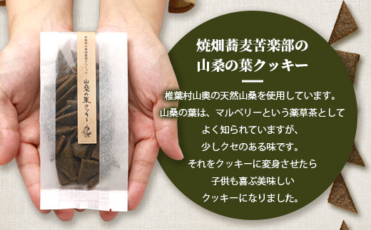 椎葉村の焼畑農家がつくった 山桑の葉クッキー【手づくりの焼菓子】［送料無料 宮崎県 椎葉村 椎葉 日本三大秘境 秘境 焼畑 やきはた くっきー クッキー 山桑 山桑の葉 山桑の葉クッキー おやつ おかし 菓子 お菓子 焼き菓子 無添加 手作り 自然 ギフト お土産］【YS-35】