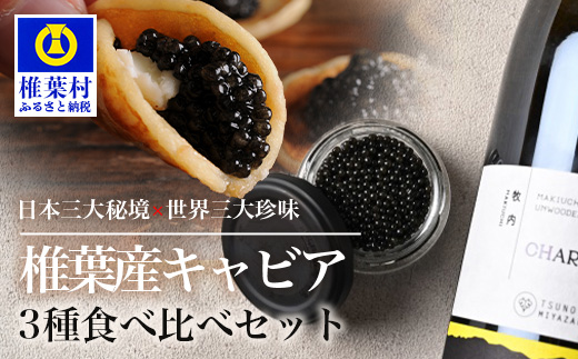 【世界三大珍味×日本三大秘境】HEIKE CAVIAR  3種食べ比べセット20g×3【産地直送】【簡易包装】［宮崎 椎葉 国産 きゃびあ キャビア ワイン ワインキャビア 金柑 金柑キャビア 魚卵 卵 世界三大珍味 加工品 冷凍 高級 高級品 贅沢 パーティー おつまみ グルメ ギフト 誕生日 プレゼント お祝い 贈り物 桐箱 希少］【SZ-131】