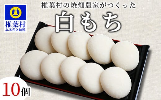 焼畑農家がつくった 白もち 10個【日本三大秘境の地「椎葉村」からお届け】[送料無料 宮崎県 宮崎 椎葉村 椎葉 餅 もち モチ 白餅 セット しろもち 焼き餅 焼餅 お雑煮 雑煮 正月 お祝い 祝い 美味しい うまい おぞうに ぞうに やきもち もち米 焼きもち]【YS-48】