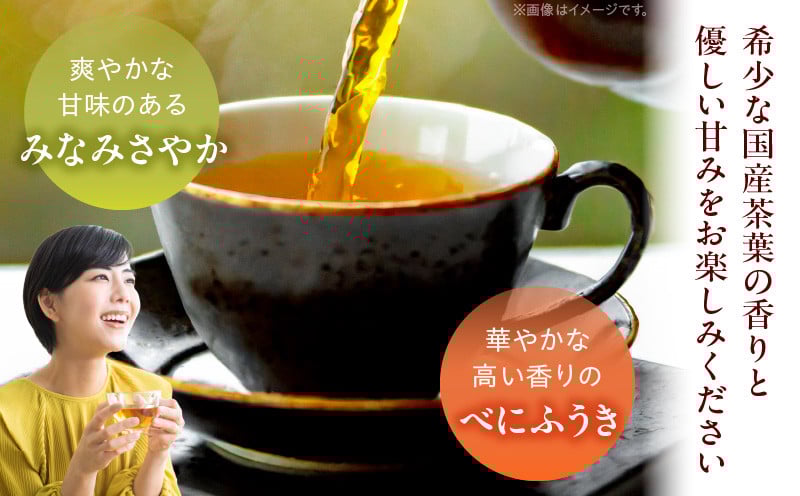 【和紅茶】高千穂紅茶（ティーパック）2種4袋セット 48包入 みなみさやか12包×2袋＆べにふうき12包×2袋 国産 紅茶 お茶 みなみさやか べにふうき 茶葉 ティーパック 和紅茶 飲み物 ティータイム さっぱり フルーティーな香り まろやか セット 宮崎県 高千穂町 _Tk025-003