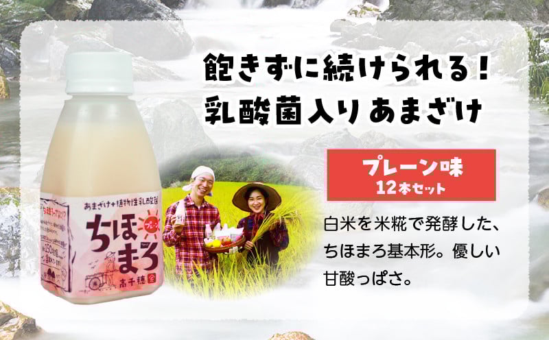 乳酸菌入りあまざけ ちほまろ 150g　12本セット【プレーンのみ】 ノンアルコール 贈答 贈り物 おすそ分け 日課 ドリンク 無添加 無加糖 飲み物 乳酸飲料 飲料 宮崎県 高千穂町 _Tk015-017-d12