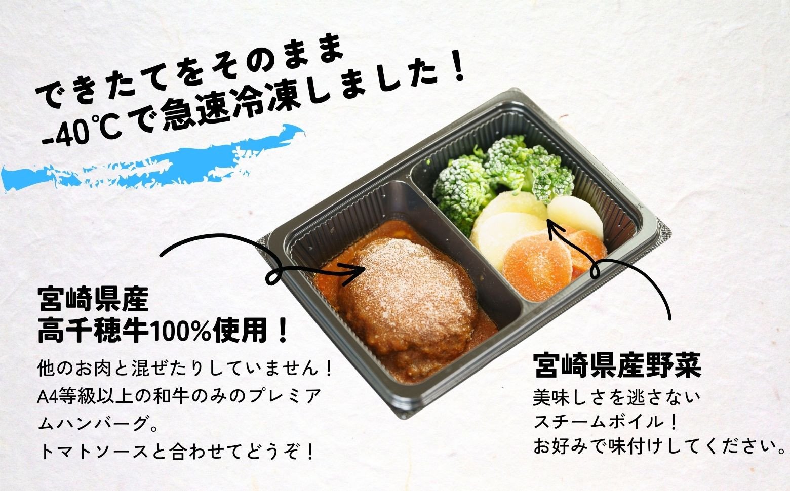 【レンジでプロ味！】黒毛和牛100％プレミアムハンバーグ温野菜プレート  ハンバーグ120g＆温野菜80g×4食セット ハンバーグ 黒毛和牛 高千穂牛 牛 牛肉 ブランド牛 国産 温野菜 冷凍 レンジ お惣菜 おかず レンジ調理 簡単調理 宮崎県 高千穂町 _Tk005-055