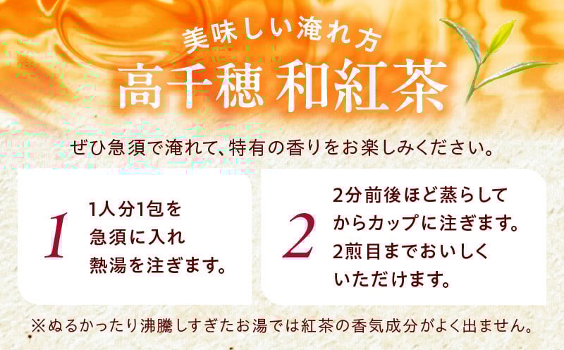 【和紅茶】高千穂紅茶（ティーパック）2種4袋セット 48包入 みなみさやか12包×2袋＆べにふうき12包×2袋 国産 紅茶 お茶 みなみさやか べにふうき 茶葉 ティーパック 和紅茶 飲み物 ティータイム さっぱり フルーティーな香り まろやか セット 宮崎県 高千穂町 _Tk025-003