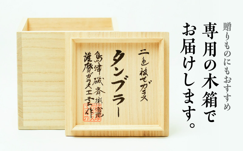 島津薩摩切子 二色タンブラー C-213 ルリ緑　K010-038_02