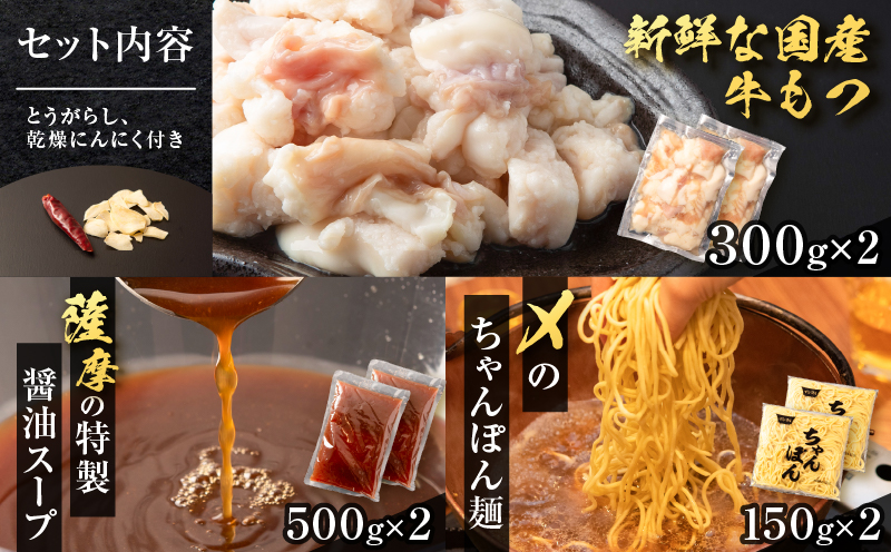 寺師の国産牛もつ鍋セット 4〜5人前　K005-001