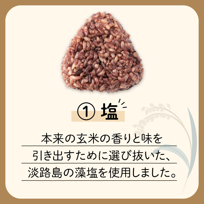 2種から選べる！　冷凍玄米おむすび　5個入り　(1)塩　K182-004_01