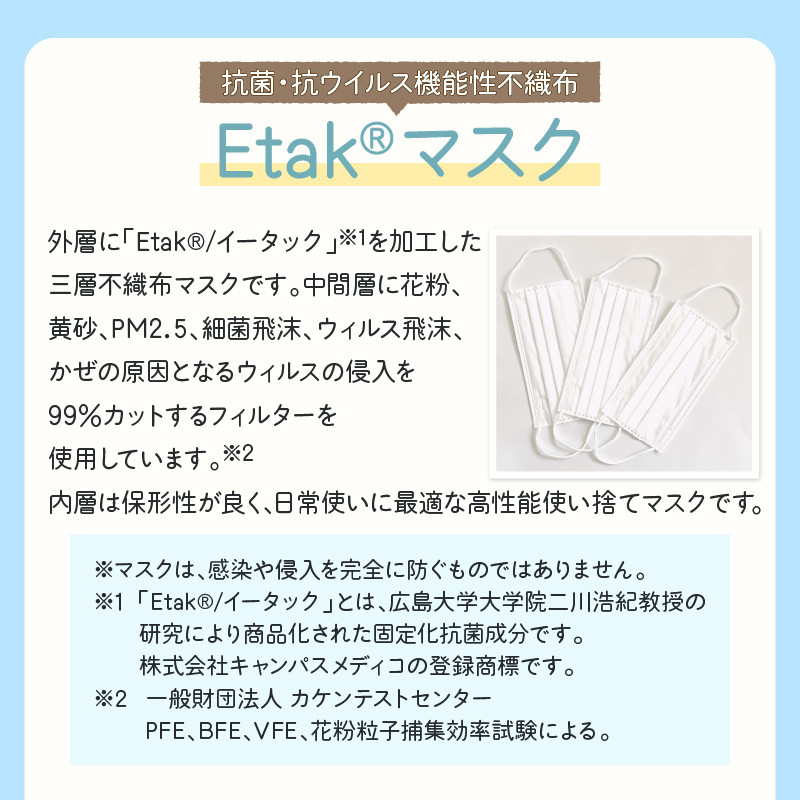 Etakマスク＆肌に優しい無漂白化粧綿セット　K172-017