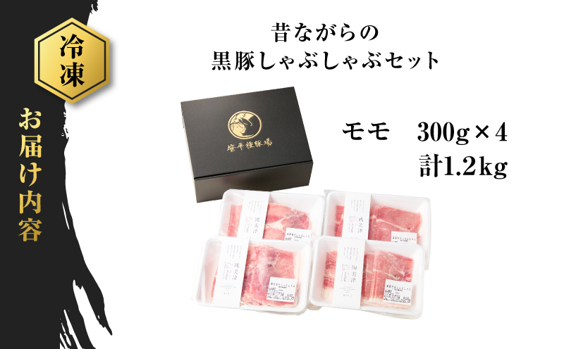 昔ながらの黒豚しゃぶしゃぶ1.2kg＜モモ＞　K125-007