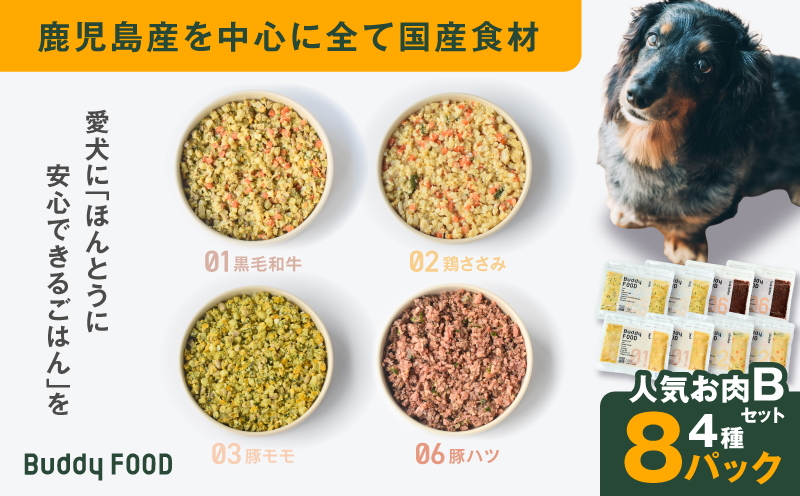 Buddy FOOD 人気お肉セットB 4種8パック　K390-003_04