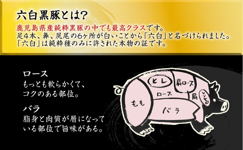 天文館　吾愛人　かごしま六白黒豚しゃぶしゃぶ鍋セット　3〜4人前　K014-001