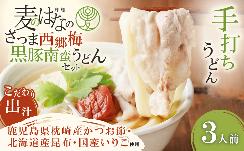 麦のはなのさつま西郷梅黒豚南蛮うどんセット　K071-006