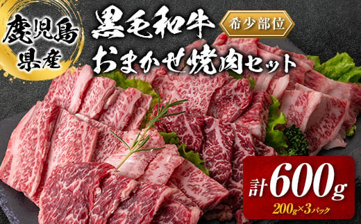 鹿児島県産黒毛和牛おまかせ焼肉600g　K208-015