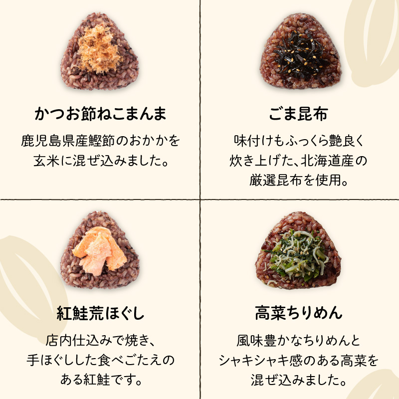 【7営業日以内に発送】冷凍玄米おむすび おまかせパック 10個入り　K182-001