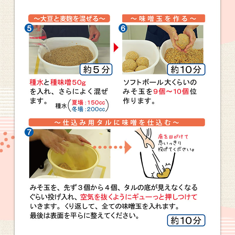 「かねよ みそ しょうゆ」麦味噌手作りキット　K058-004