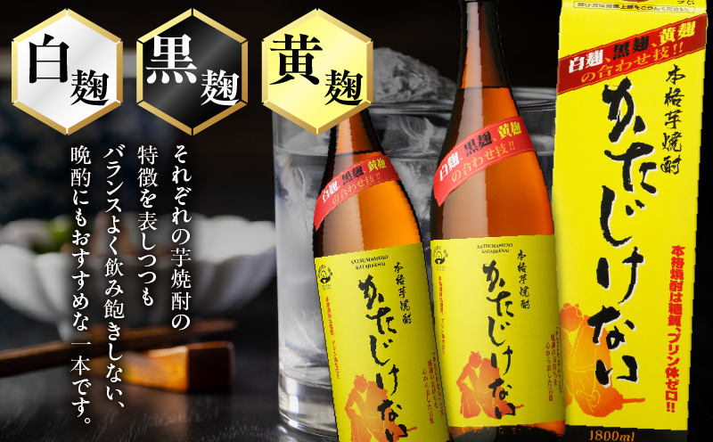 かたじけない 芋焼酎 25度 900ml×6本　K377-008_03